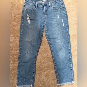 Just Black Blue Distressed Skinny Jeans